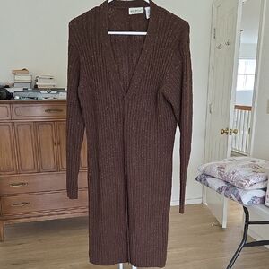 White Stag Vintage Chocolate Knit Cardigan Size 14